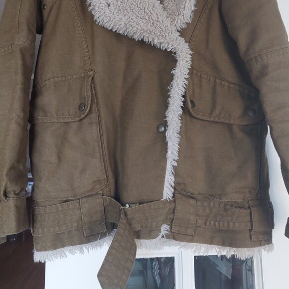 Aritzia, Wilfred Free Sherpa Linen Oversized Jacket, Women XS - Picture 3 of 10